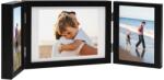 vidaXL fekete háromszárnyas fényképkeret 28x18 cm + 2x(13x18 cm) (332755)