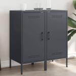 vidaXL 2 db antracitszürke acél tálalószekrény 36 x 39 x 79 cm (843017)