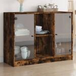 vidaXL füstös tölgy színű szerelt fa tálalószekrény 102x37x75, 5 cm (3295875)