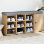 vidaXL sonoma tölgy színű szerelt fa cipőtároló pad 102 x 32 x 50 cm (835091)