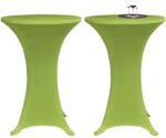 vidaXL 2 db nyújtható asztalterítő 60 cm Zöld (131431)