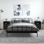 vidaXL 2 db fekete szerelt fa éjjeliszekrény 40 x 42 x 60 cm (825914)