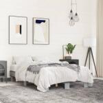 vidaXL szürke sonoma szerelt fa és fém ágykeret 120 x 190 cm (845890)