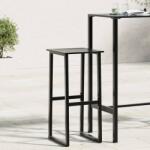 vidaXL 2 db fekete porszórt acél bárszék 38 x 38 x 80 cm (4009265)