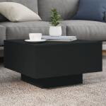 vidaXL fekete dohányzóasztal LED-lámpákkal 55 x 55 x 31 cm (836575)