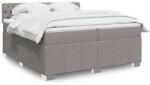 vidaXL tópszínű szövet rugós ágy matraccal 200 x 200 cm (3287186)