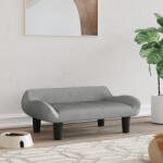 vidaXL világosszürke bársony kutyaágy 70 x 40 x 24 cm (171952)