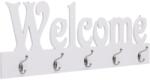 vidaXL fehér "WELCOME" feliratú fali fogas 74 x 29, 5 cm (284247)