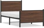 vidaXL barna tölgy színű fém ágykeret matrac nélkül 100 x 200 cm (4007778)