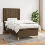 vidaXL sötétbarna szövet rugós ágy matraccal 80 x 200 cm (3128800)