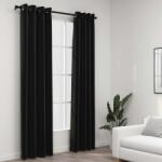 vidaXL 2 db antracitszürke, vászonhatású sötétítőfüggöny 140 x 245 cm (321162) - vidaxl