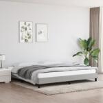 vidaXL világosszürke szövet ágykeret matrac nélkül 200 x 200 cm (346744)