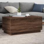 vidaXL barna tölgyszínű dohányzóasztal LED-lámpákkal 90x50x40 cm (839881)