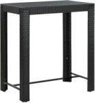 vidaXL fekete polyrattan kerti bárasztal 100 x 60, 5 x 110, 5 cm (45874)