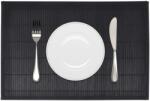 vidaXL 6 db bambusz alátét 30 x 45 cm fekete (242109) - vidaxl
