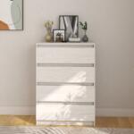 vidaXL fehér tömör fenyőfa kisszekrény 60 x 36 x 84 cm (808104)