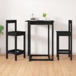 vidaXL 2 db fekete tömör fenyőfa bárszék 40 x 41, 5 x 112 cm (822146)