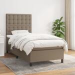 vidaXL tópszínű szövet rugós ágy matraccal 100 x 200 cm (3142077)