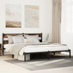 vidaXL füstös tölgy színű fém ágykeret matrac nélkül 183 x 213 cm (4017058)