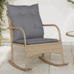 vidaXL bézs polyrattan kerti hintaszék párnákkal (369021) - vidaxl