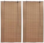 vidaXL 2 db barna bambusz redőny 100 x 160 cm (3057519)
