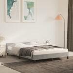vidaXL világosszürke bársony ágykeret matrac nélkül 140 x 190 cm (347567)