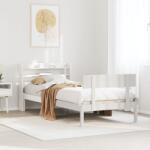 vidaXL fehér tömör fenyőfa ágy matrac nélkül 100 x 200 cm (3306616)