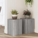 vidaXL 2 db szürke sonoma szerelt fa növénytartó állvány 25x25x35 cm (852911) - vidaxl