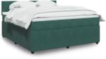vidaXL sötétzöld bársony rugós ágy matraccal 180x200 cm (3287803)