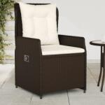 vidaXL 2 db barna polyrattan dönthető kerti szék (368653)