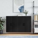 vidaXL 2 db fekete fali szekrény 69, 5 x 34 x 90 cm (3195644)