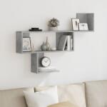 vidaXL betonszürke szerelt fa fali polc 100 x 15 x 70 cm (853194) - vidaxl