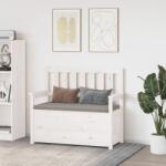 vidaXL fehér tömör fenyőfa pad 112, 5 x 51, 5 x 96, 5 cm (823560)