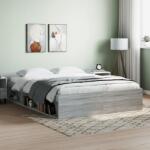 vidaXL szürke sonoma színű king size ágykeret 150 x 200 cm (3203871)