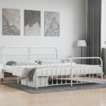 vidaXL fehér fém ágykeret fej- és lábtámlával 200x200 cm (352652)