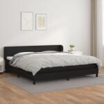 vidaXL fehér műbőr rugós ágy matraccal 200 x 200 cm (3127211)