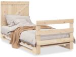 vidaXL tömör fenyőfa ágykeret fejtámlával 90 x 200 cm (3281556)