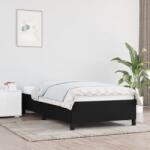 vidaXL fekete szövet ágykeret matrac nélkül 100x200 cm (347044)