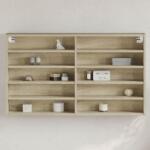 vidaXL sonoma tölgy színű szerelt fa vitrinszekrény 100 x 15 x 58 cm (847928) - vidaxl
