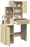 vidaXL sonoma tölgy színű fésülködőasztal szekrénnyel 80 x 35 x 132 cm (848236)