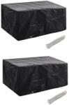vidaXL 2 db 4 személyes polyrattan szett huzat 8 lyukkal 180 x 140 cm (279122) - vidaxl