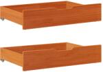 vidaXL 2 db viaszbarna tömör fenyőfa ágy alatti fiók 85 x 55 x 17 cm (850928)