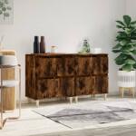 vidaXL 2 db füstös tölgy színű szerelt fa tálalószekrény 60x35x70 cm (3185756)