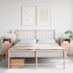 vidaXL 2 db rózsaszín acél éjjeliszekrény 36 x 39 x 68 cm (843069)