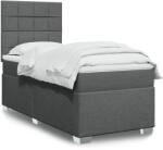 vidaXL sötétszürke szövet rugós ágy matraccal 90x190 cm (3292644)
