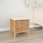 vidaXL tömör diófa fürdőszobai ülőke 48 x 47, 5 x 52 cm (350350) - vidaxl
