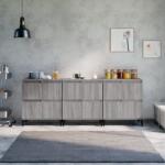 vidaXL 3 db szürke sonoma színű szerelt fa tálalószekrény 60x35x70 cm (3185781)