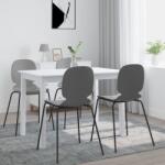 vidaXL fehér tömör gumifa étkezőasztal 114 x 71 x 75 cm (247362) - vidaxl