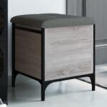 vidaXL szürke sonoma színű szerelt fa tárolópad 42 x 42 x 45 cm (835135)