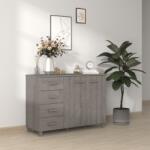 vidaXL HAMAR világosszürke tömör fenyőfa tálalószekrény 113x40x80 cm (340447)